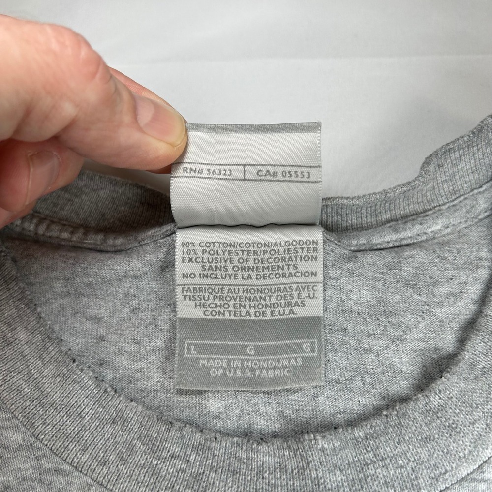Nike Mens Graphic T-Shirt Grey‎ Blue Swoosh Spellout Logo Size - Picture 6 of 8